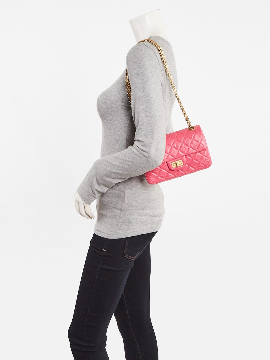 Chanel Pink Quilted Calfskin Leather 2.55 Reissue Mini Flap Bag