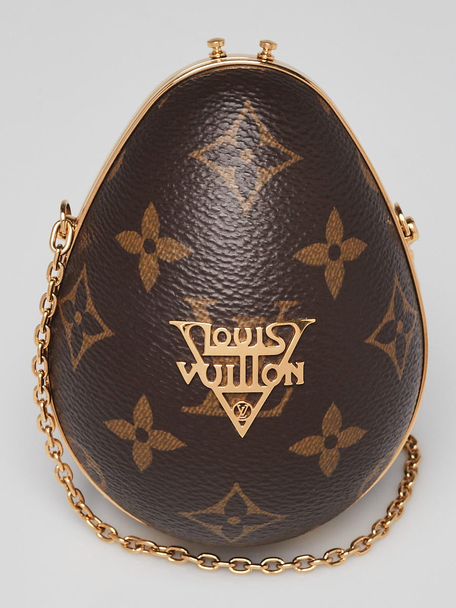 Louis Vuitton Monogram Canvas and Calfskin Leather Minaudière Egg Bag
