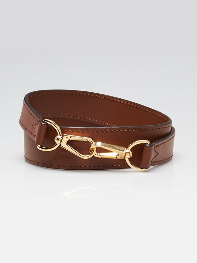 Louis Vuitton Brown Leather Shoulder Strap