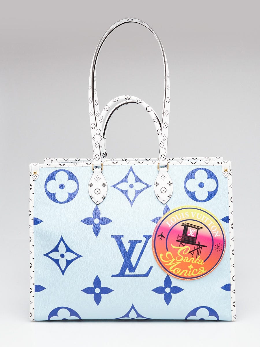 Louis Vuitton Blue Monogram Giant Canvas Santa Monica Onthego GM