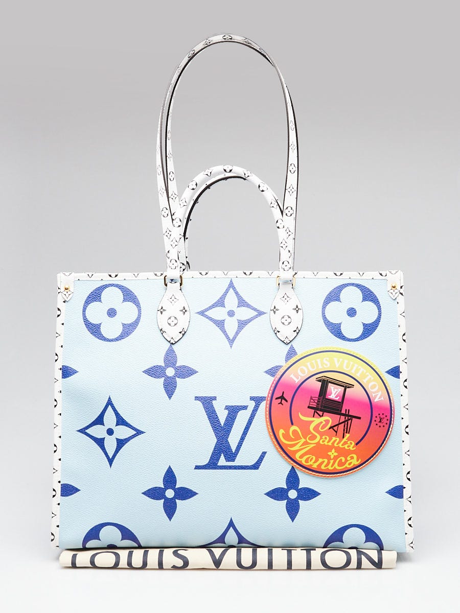 Louis Vuitton Blue Monogram Giant Canvas Santa Monica Onthego GM