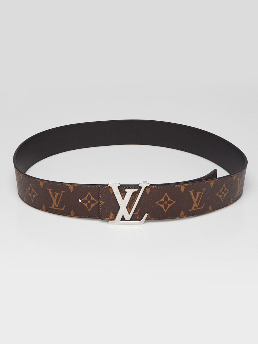 Louis Vuitton Monogram Canvas/Black Leather Initiales 40mm Reversible Belt Size 90/36