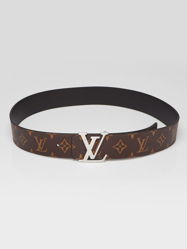 Louis Vuitton Monogram Canvas/Black Leather Initiales 40mm Reversible Belt Size 90/36