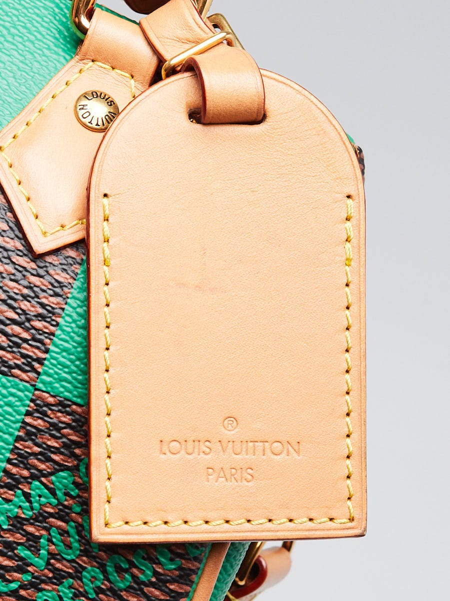 Louis Vuitton Green Damier Canvas Speedy 18 Bandouliere Pop Bag | eBay