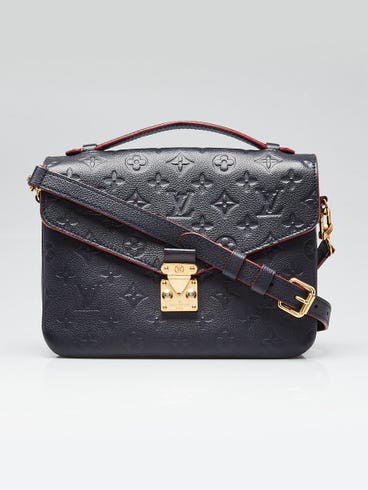 Louis Vuitton Marine Rouge Monogram Empreinte Leather Pochette Metis Bag