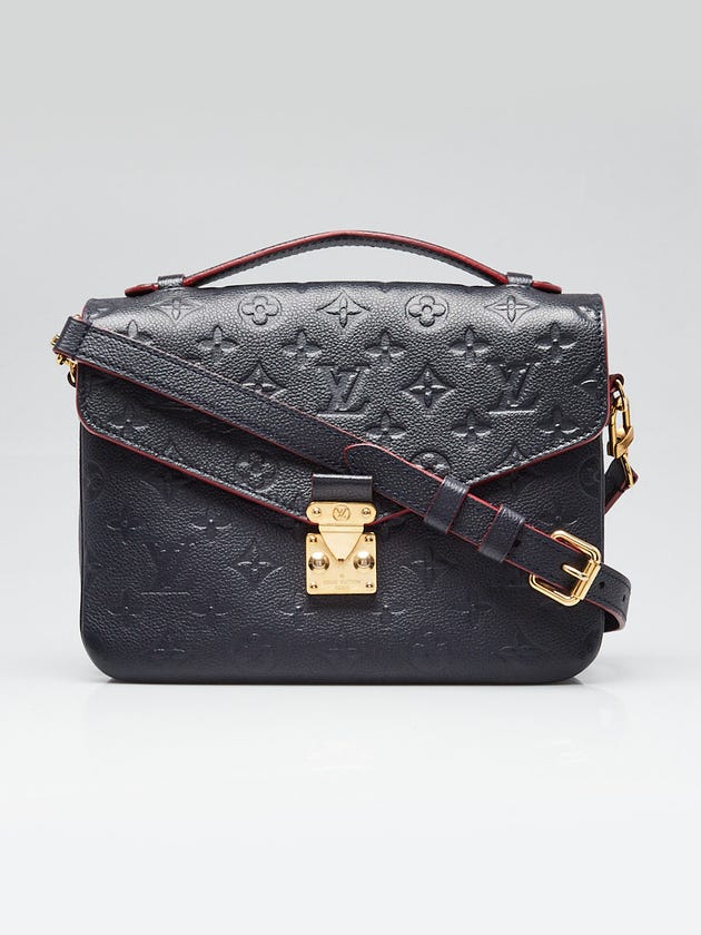 Louis Vuitton Marine Rouge Monogram Empreinte Leather Pochette Metis Bag