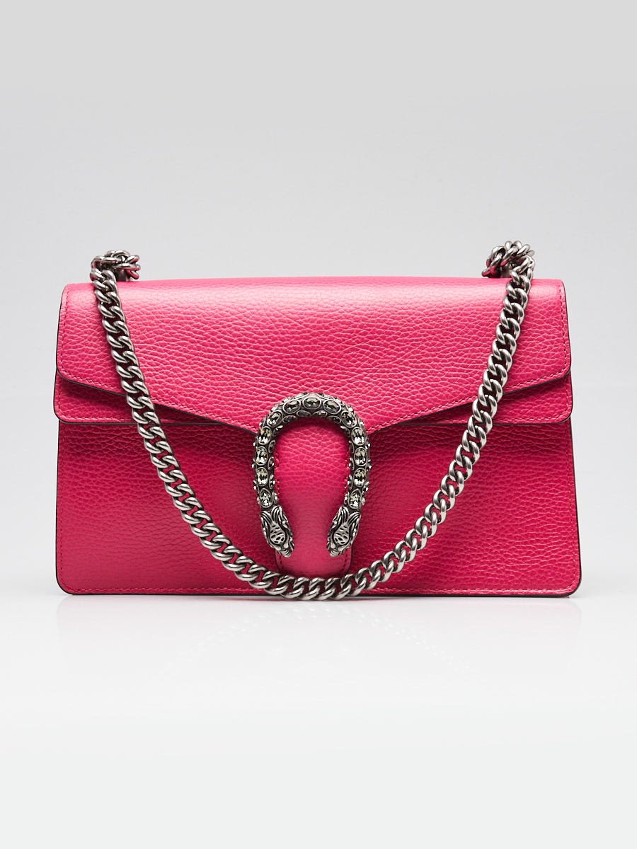 Gucci Pink Leather Dionysus Small Shoulder Bag | Yoogi's Closet