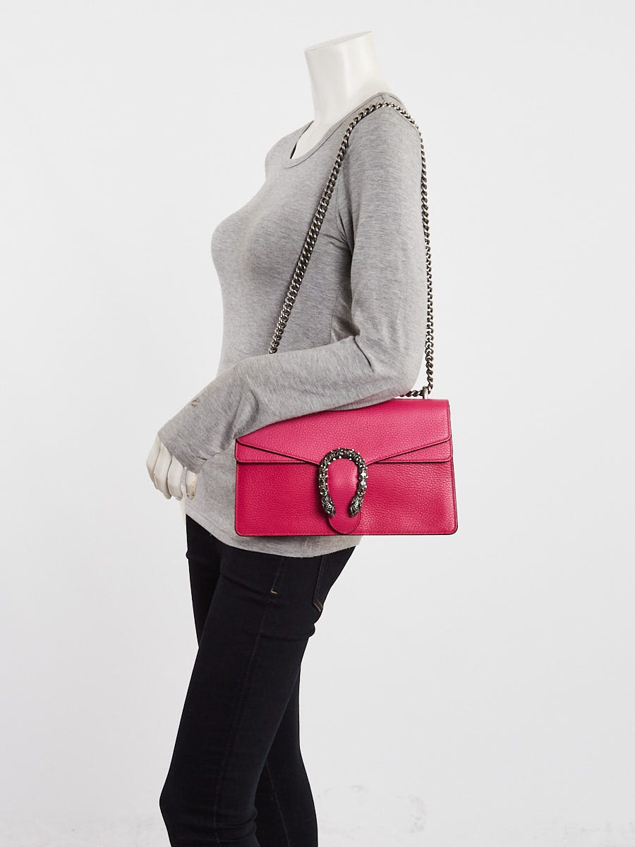 Gucci Pink Leather Dionysus Small Shoulder Bag