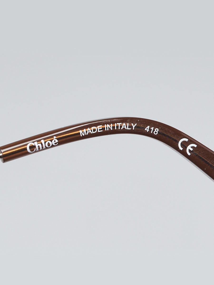 Chloe Gold Metal Oversized Round Sunglasses - CE153S  display picture 1