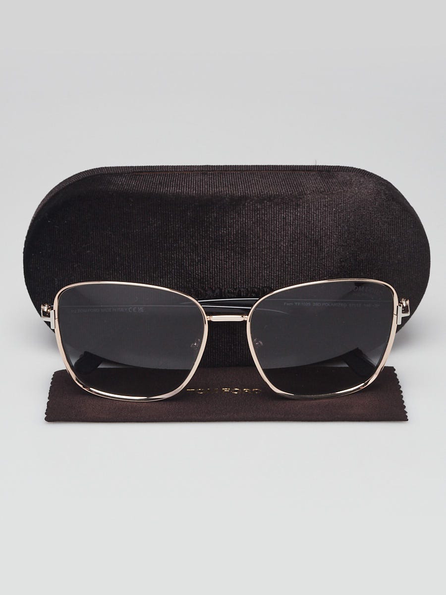 Tom Ford Goldtone Metal Oversized Fern Sunglasses - TF1029