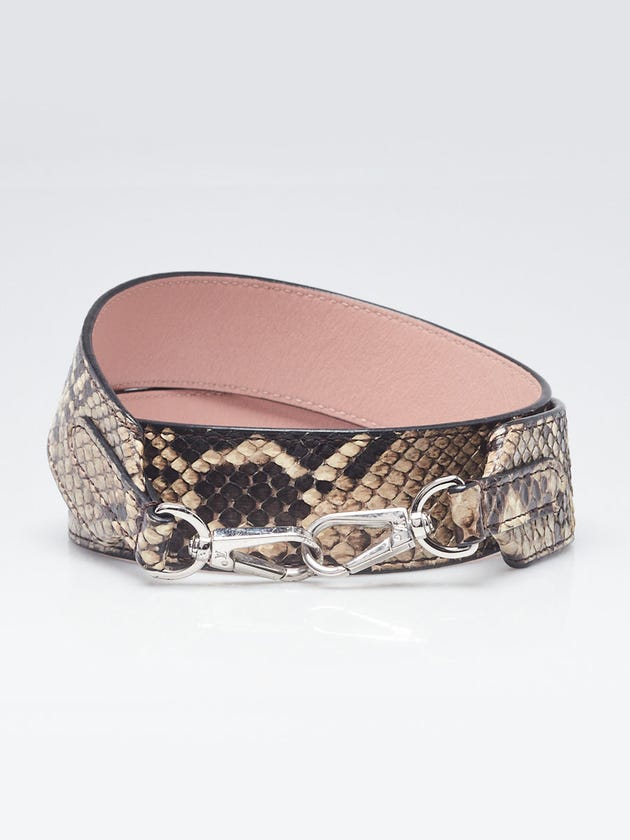 Louis Vuitton Beige Python Bandouliere Strap