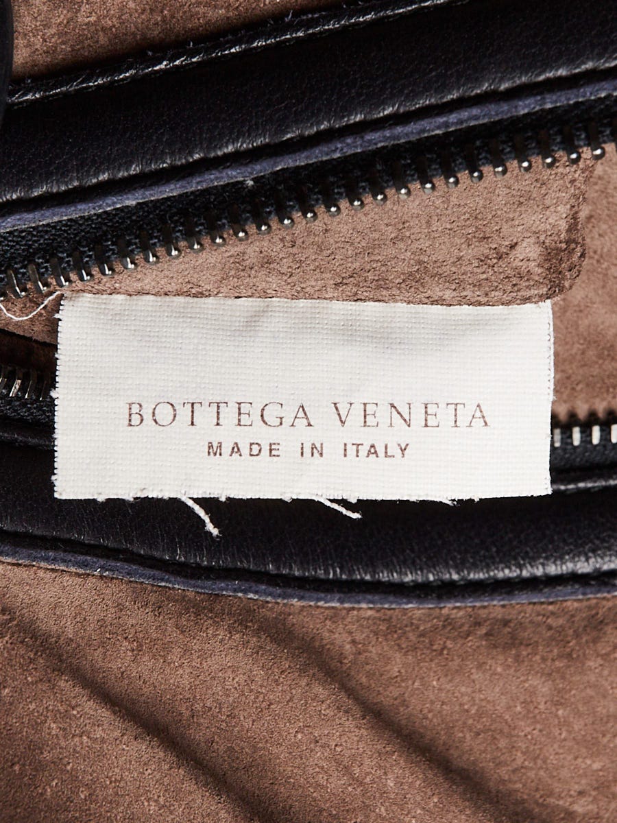 Bottega Veneta Black Intrecciato Woven Nappa Leather Nodini