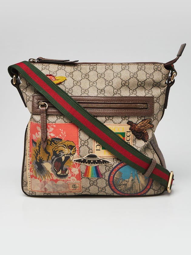 Gucci Beige/Brown GG Soft Supreme Coated Canvas Courrier Messenger Bag