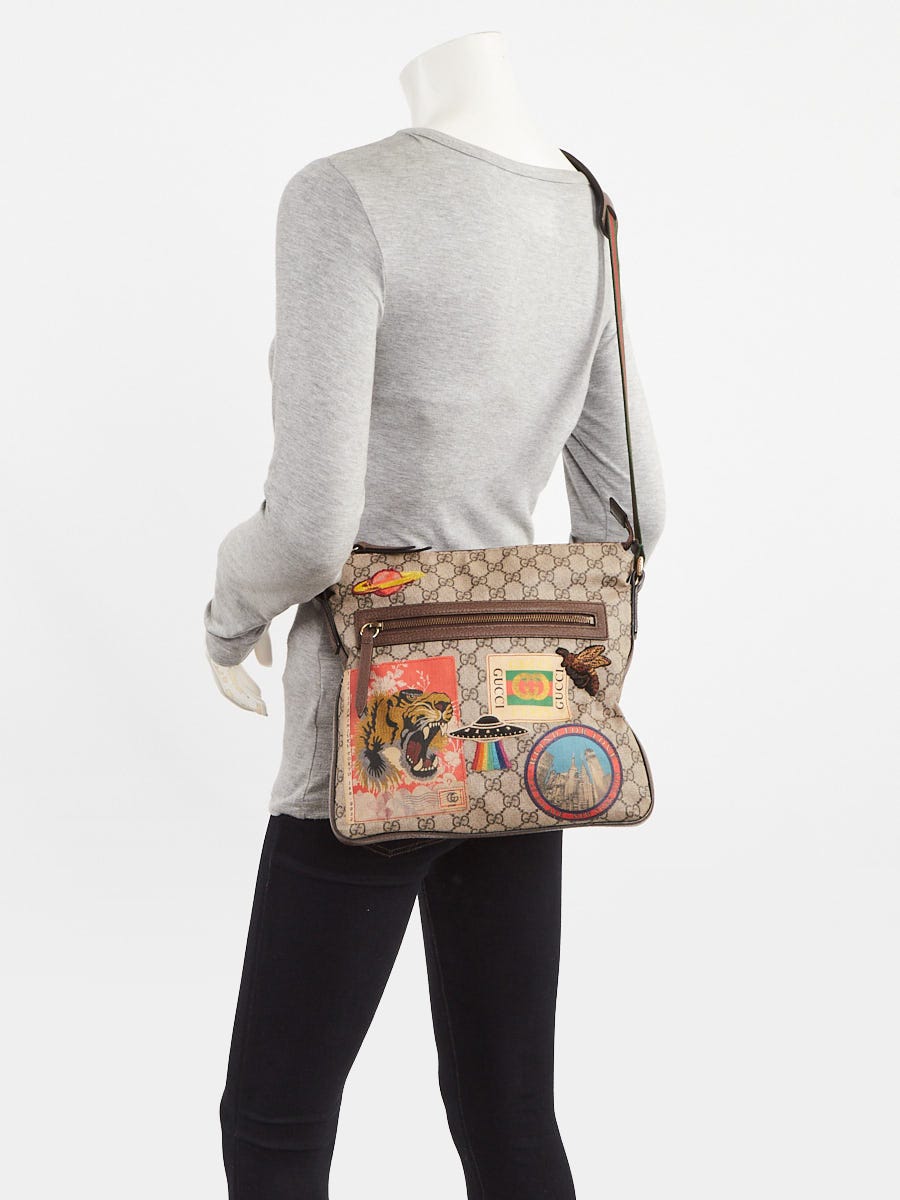 Gucci Beige/Brown GG Soft Supreme Coated Canvas Courrier Messenger Bag