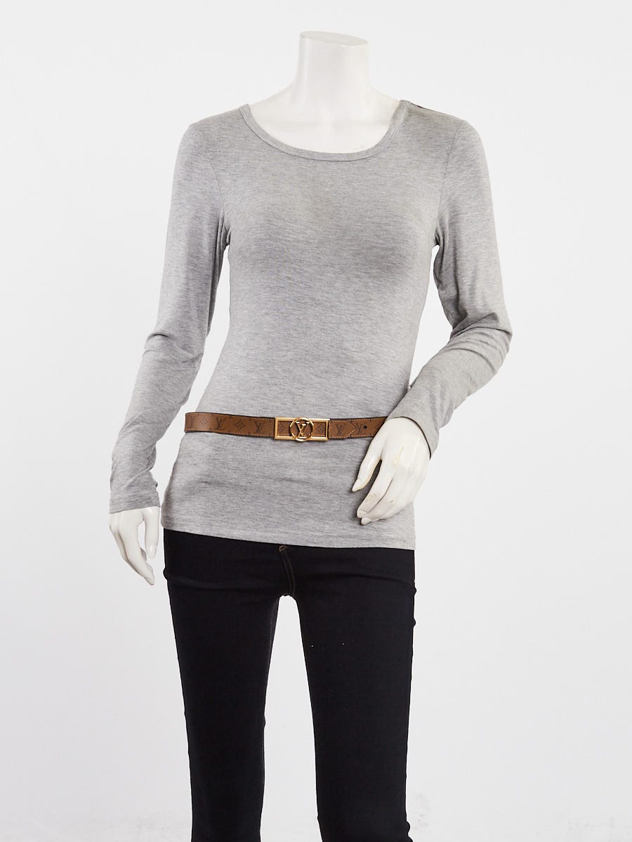 Louis Vuitton 25mm Reverse Canvas Reversible Dauphine Belt Size 80/32