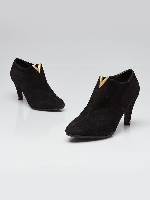 Louis Vuitton Black Suede Praise Ankle Boots Size 4.5/35