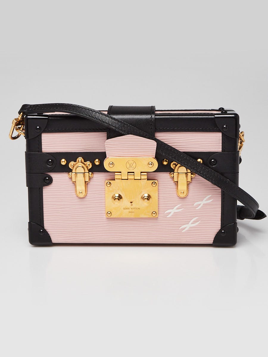 Louis Vuitton Pink/Black Epi Leather Petite Malle Bag