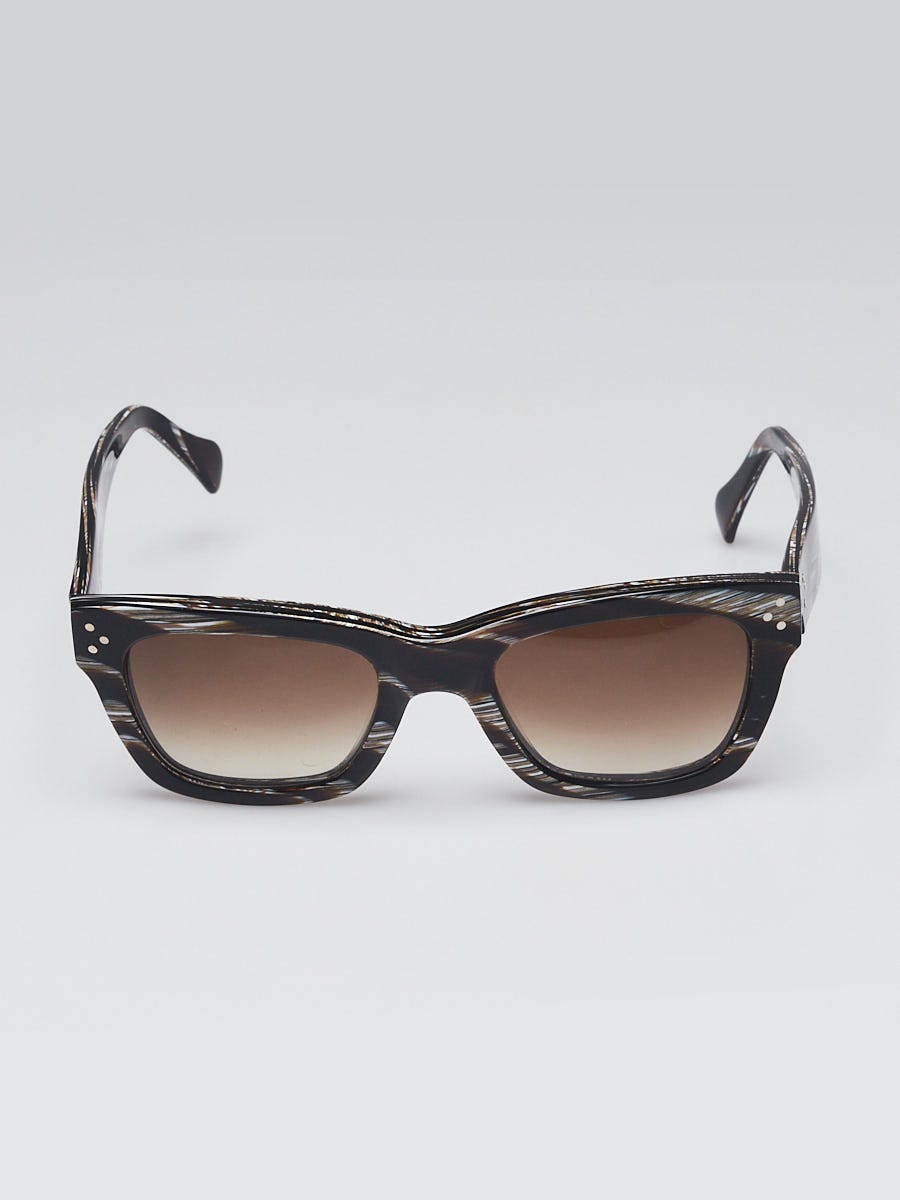 Celine Tortoise Shell Striped Acetate Oversized Sunglasses - SC1732