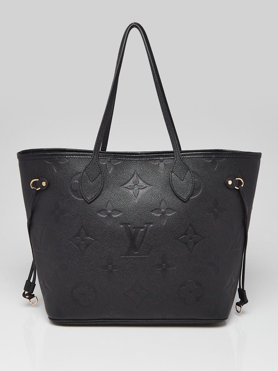 Louis Vuitton Black Monogram Empreinte Leather Neverfull MM NM Bag