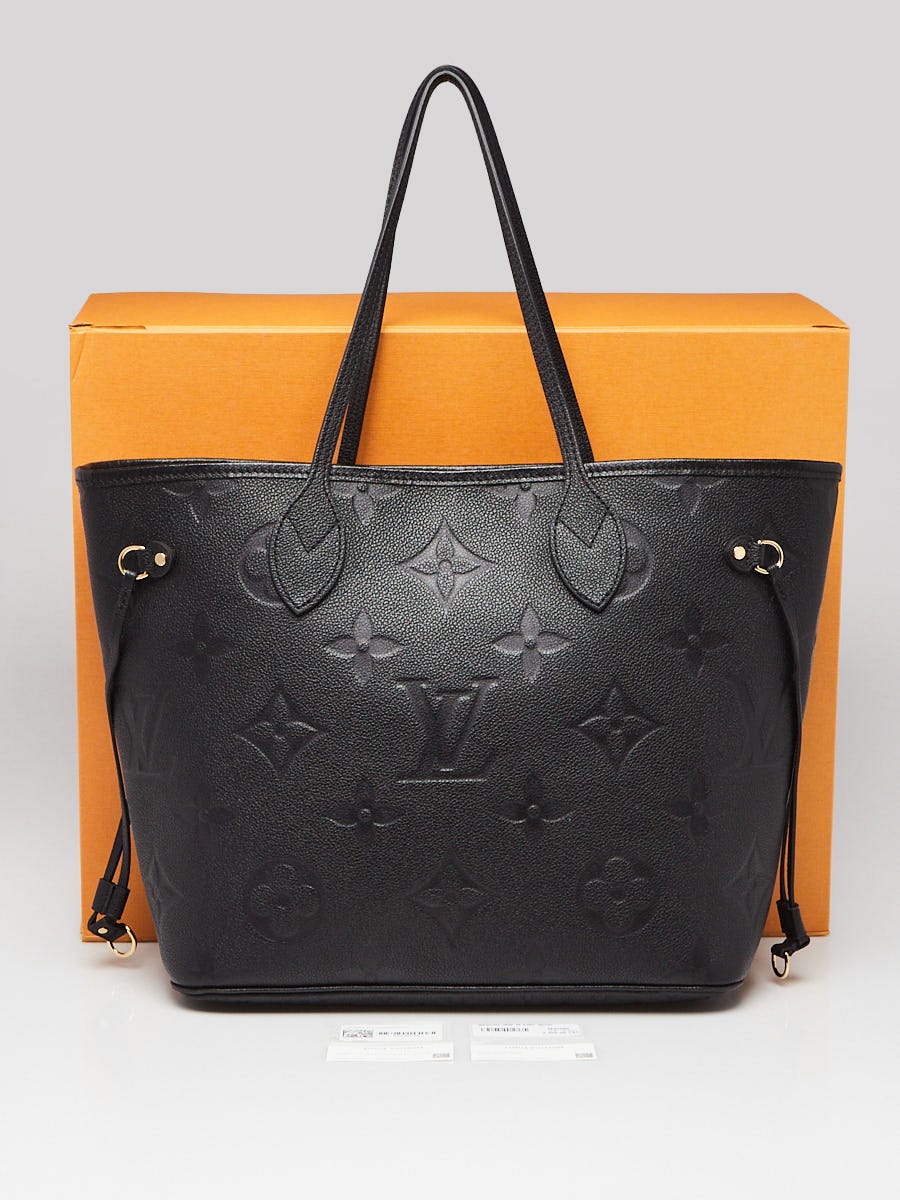 Louis Vuitton Black Monogram Empreinte Leather Neverfull MM NM Bag
