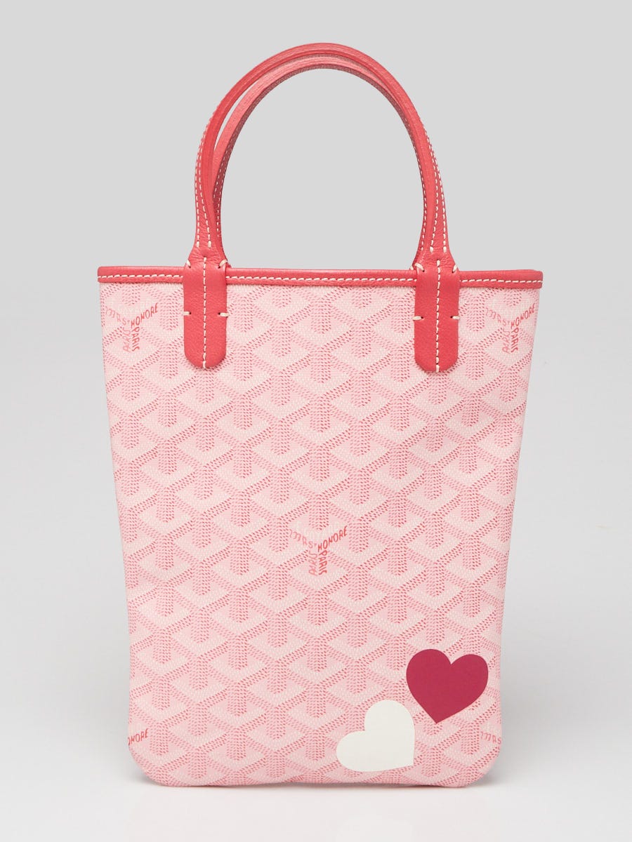 希少】GOYARD PVC X LEATHER TOTE BAG PINK Pony-style calfskin tote