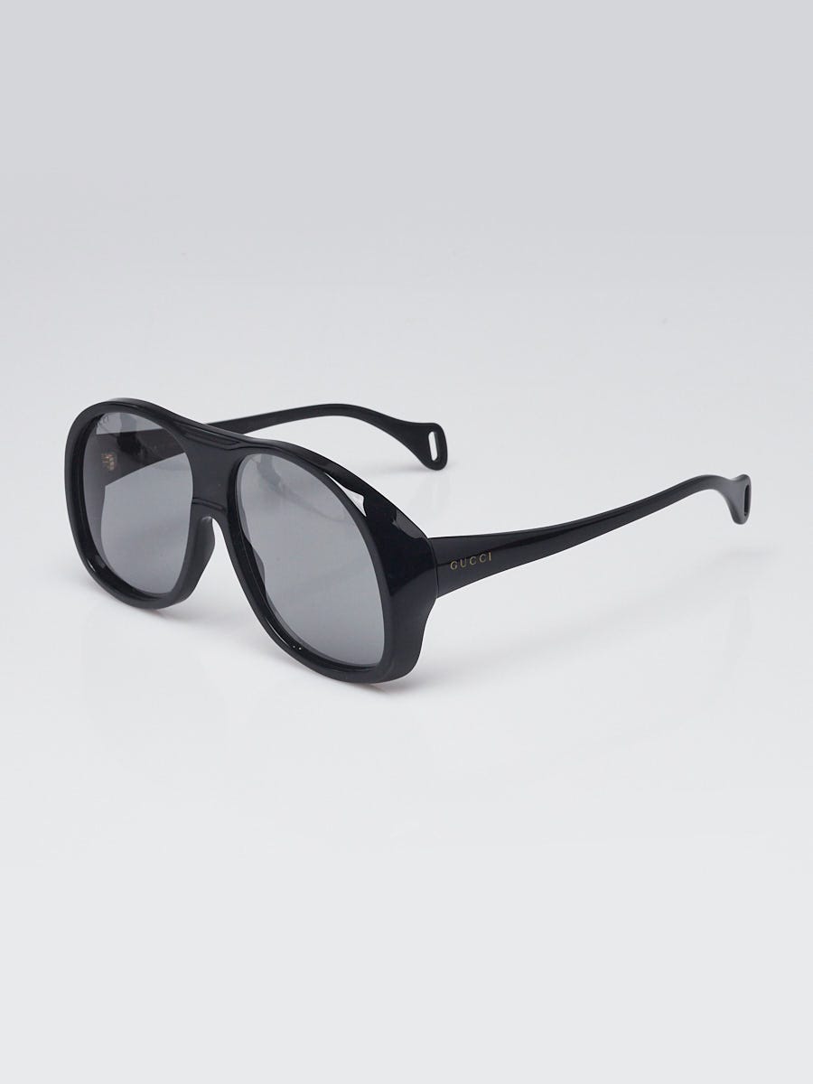 Gucci Black Acetate Aviator Oversized Sunglasses - GG0243S