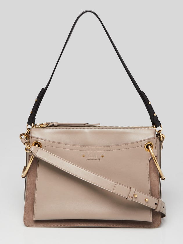 Chloe Motty Grey Leather/Suede Roy Satchel Bag
