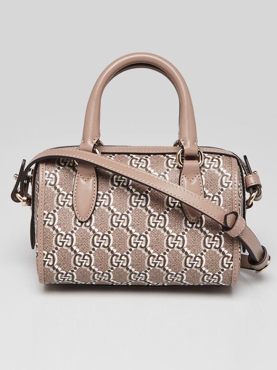 Gucci Beige/Black GG Shadow Monogram Coated Canvas/Leather Mini Ophidia Bowler Bag