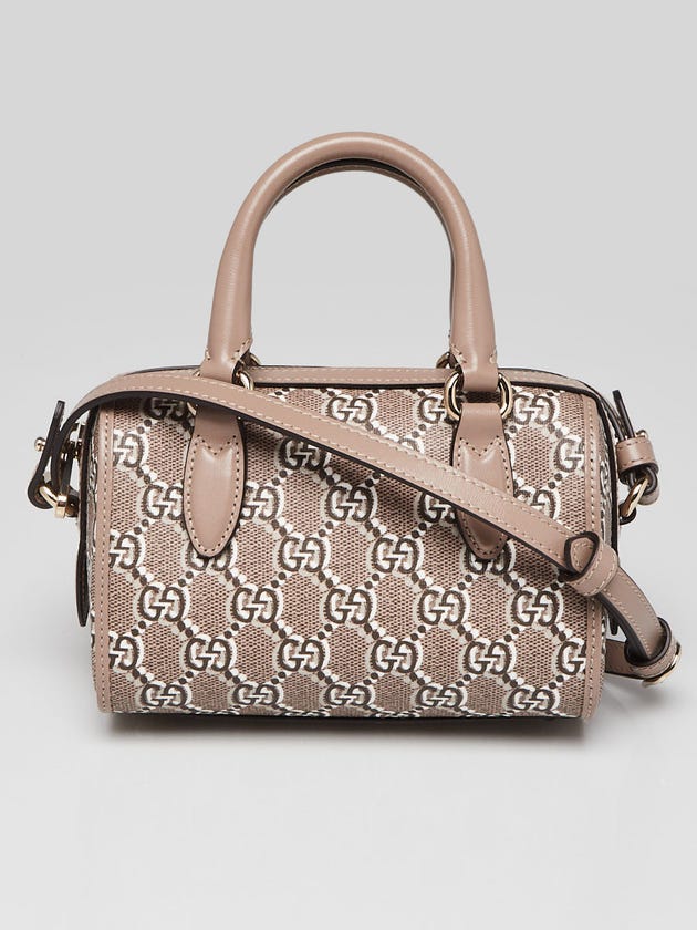 Gucci Beige/Black GG Shadow Monogram Coated Canvas/Leather Mini Ophidia Bowler Bag