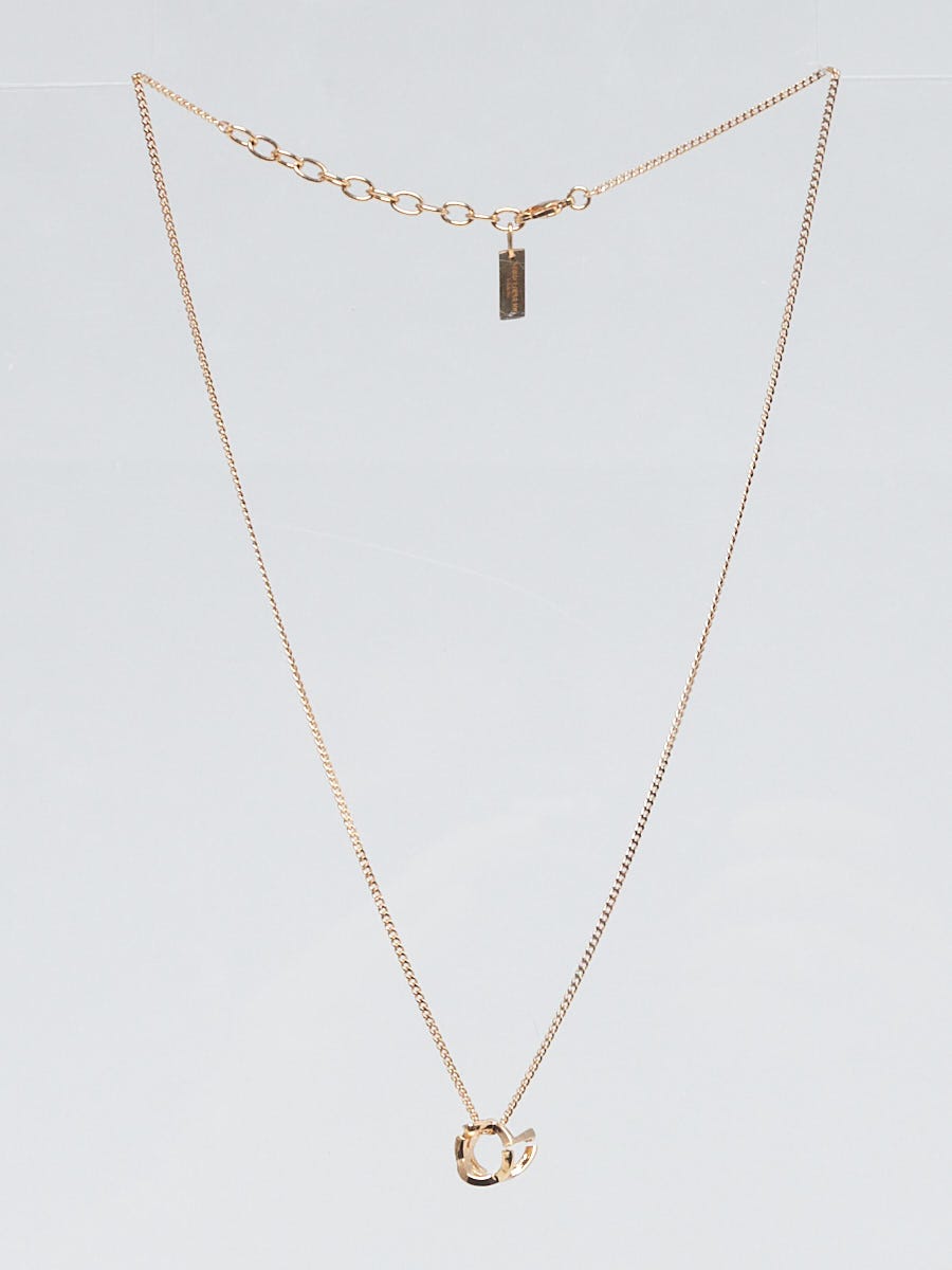 Yves Saint Laurent Goldtone Metal Monogram Chain Link Necklace