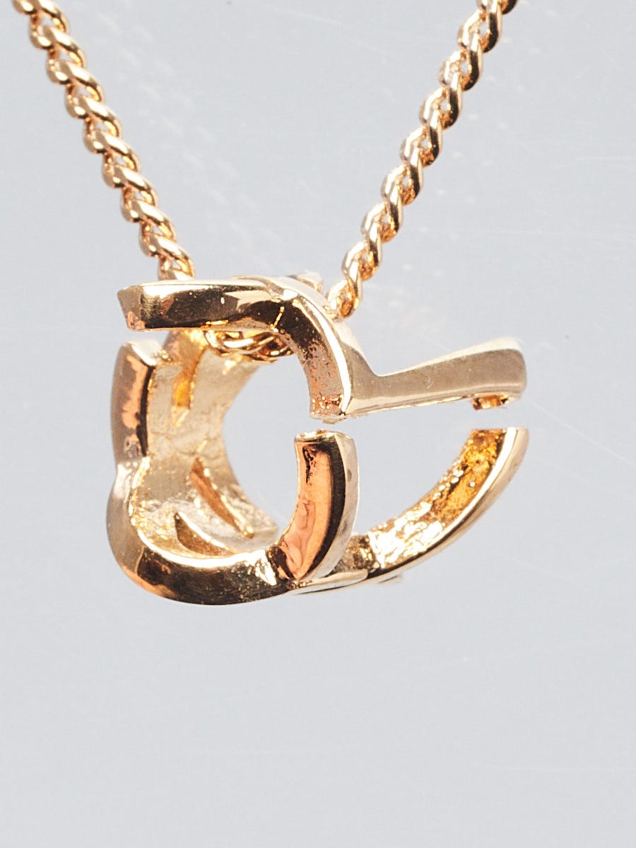 Yves Saint Laurent Goldtone Metal Monogram Chain Link Necklace