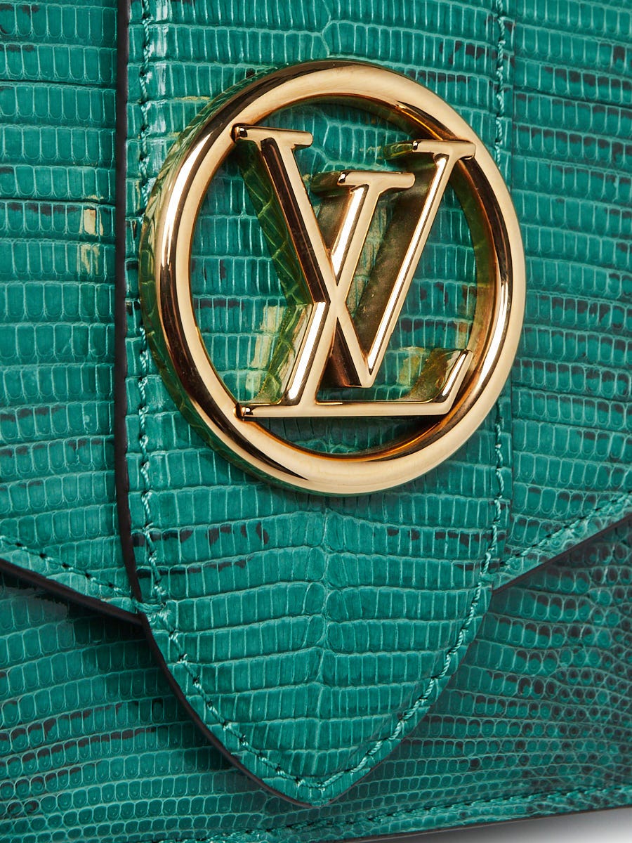 Louis Vuitton Emerald Lizard LV Pont 9 Shoulder Bag | Yoogi's Closet