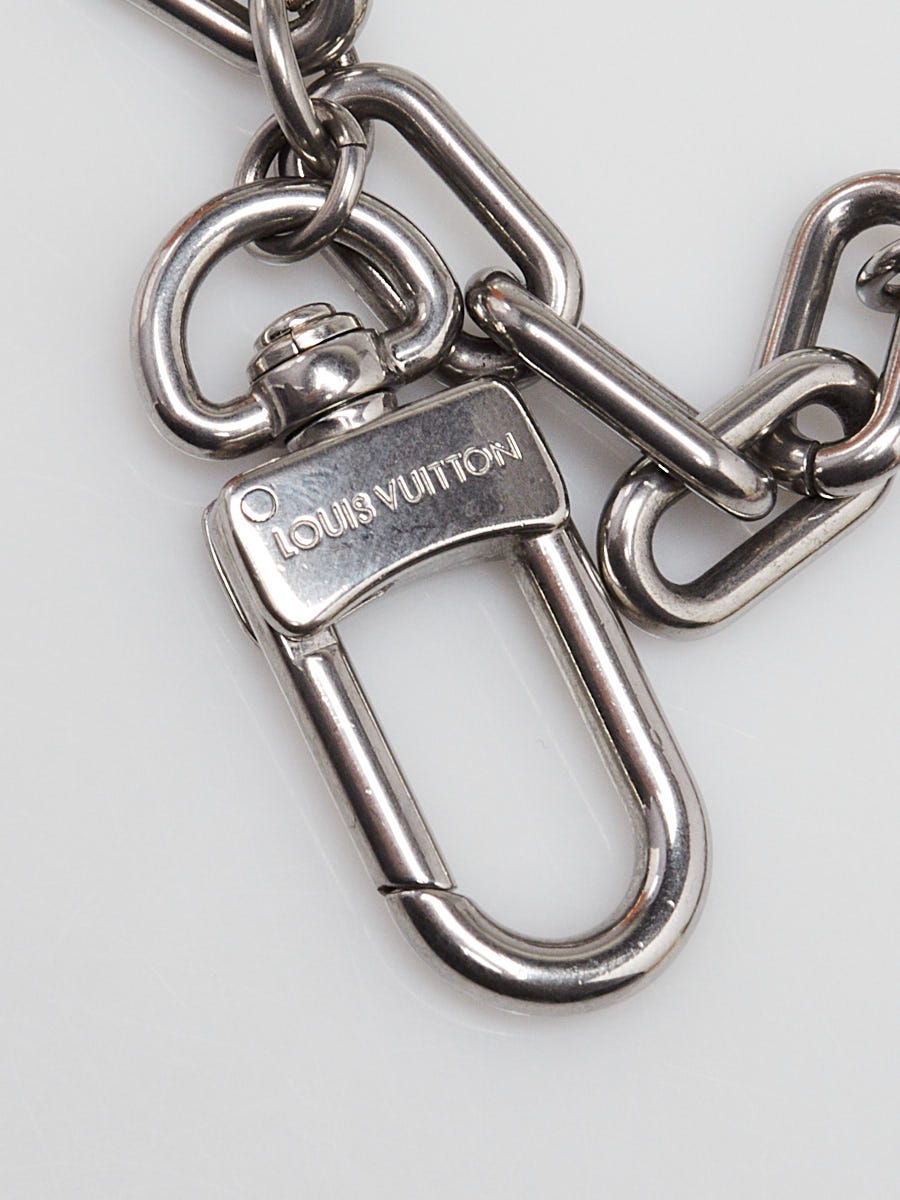 Louis Vuitton Silver Metal Pearl Chain Belt and Bag Charm 