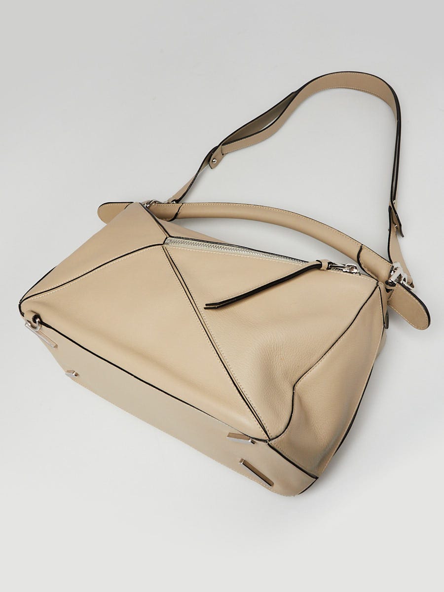 Loewe Beige Leather Large Puzzle Edge Bag | Yoogi's Closet