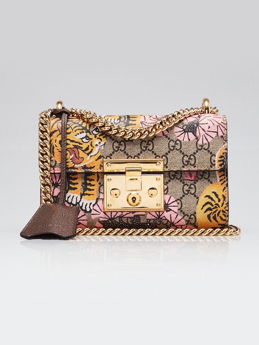 Gucci Multicolore GG Bengal Print Coated Canvas Small Padlock