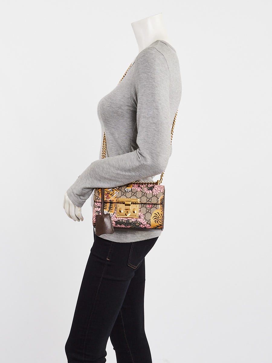 Gucci Multicolore GG Bengal Print Coated Canvas Small Padlock Shoulder Bag