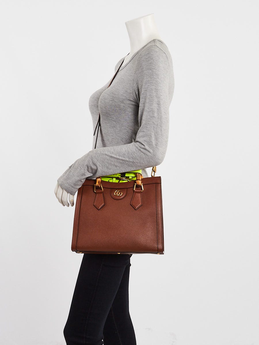Gucci Brown Leather Small Diana Tote Bag