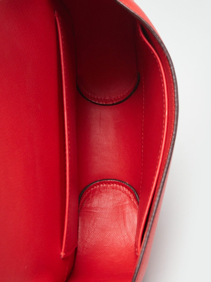 Hermes Rouge Tomate Evercolor Leather Gold Plated Cherche Midi