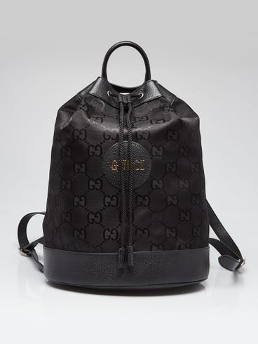 Gucci Black Monogram Econyl Nylon Off The Grid Backpack Bag