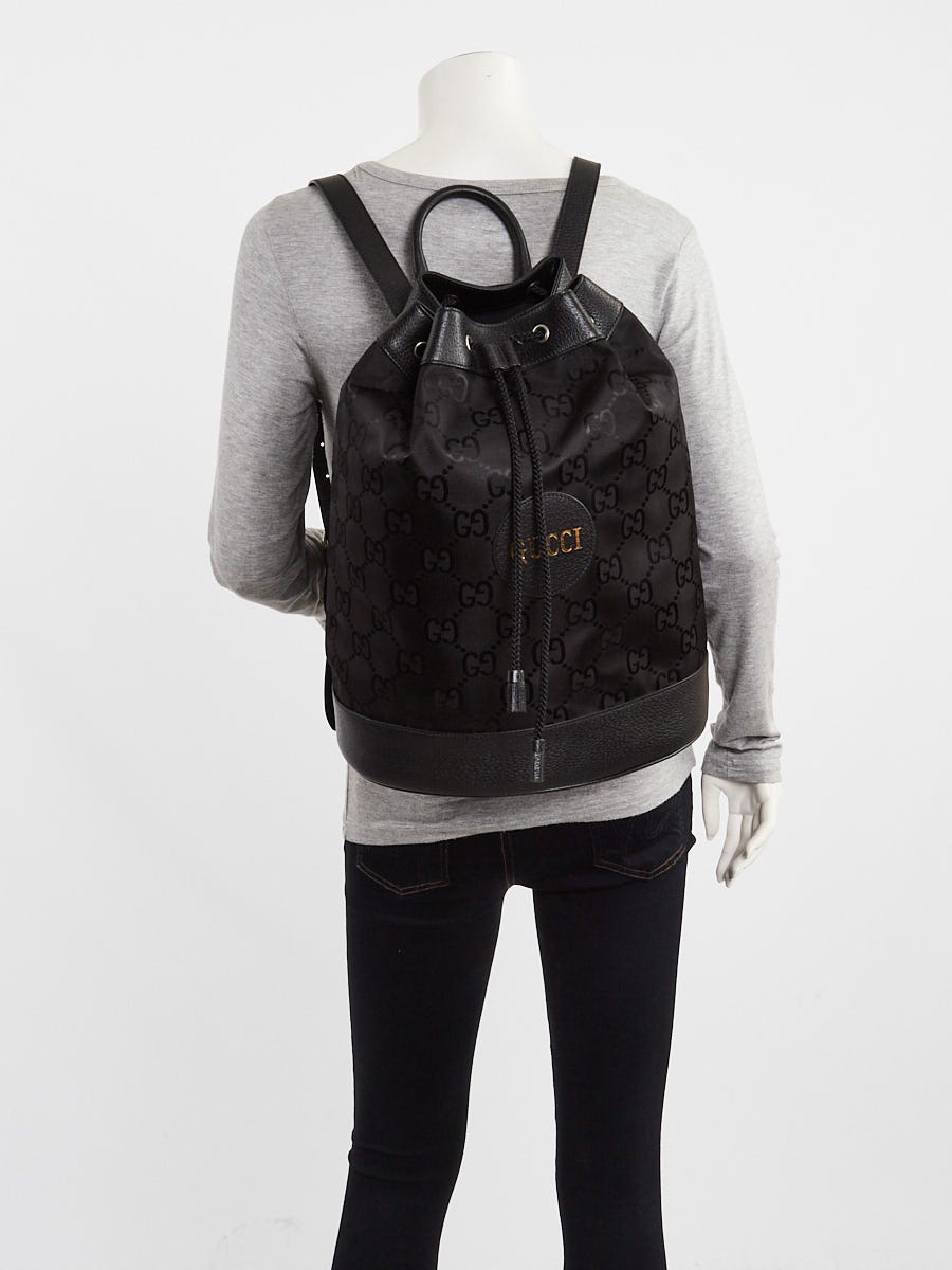Gucci Black Monogram Econyl Nylon Off The Grid Backpack Bag