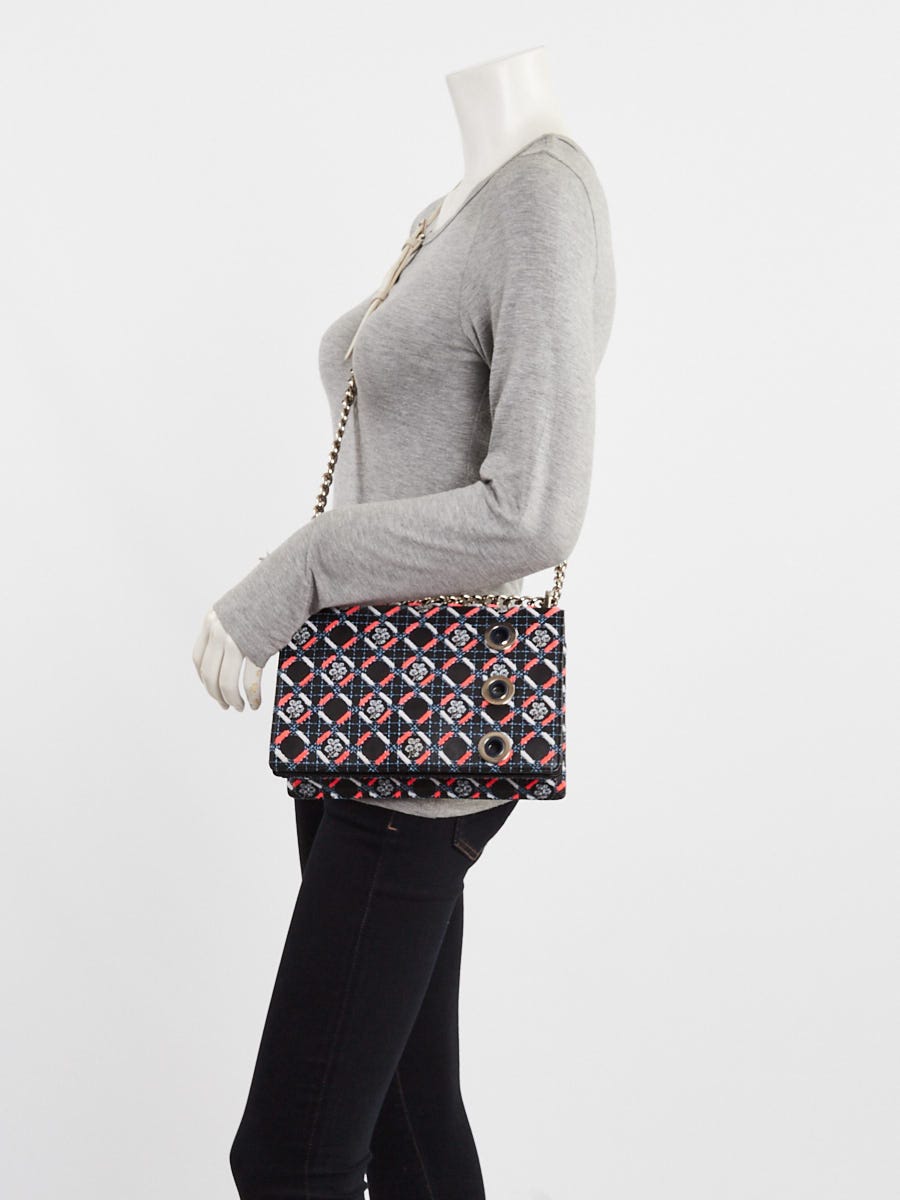 Christian Dior Black Tufted Leather Diorama Medium Flap Bag