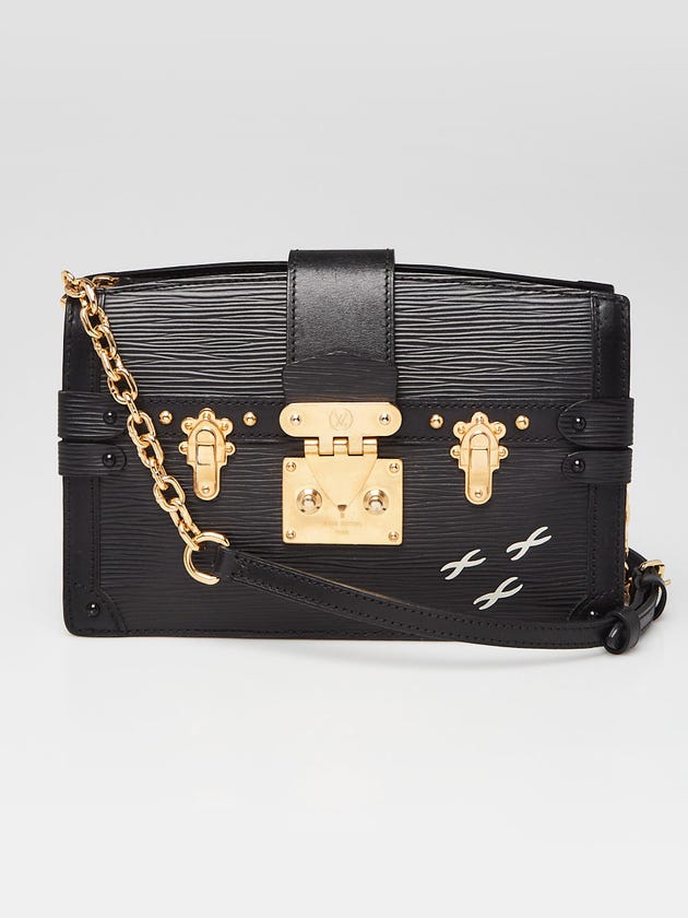 Louis Vuitton Black Epi Leather Trunk Clutch Bag