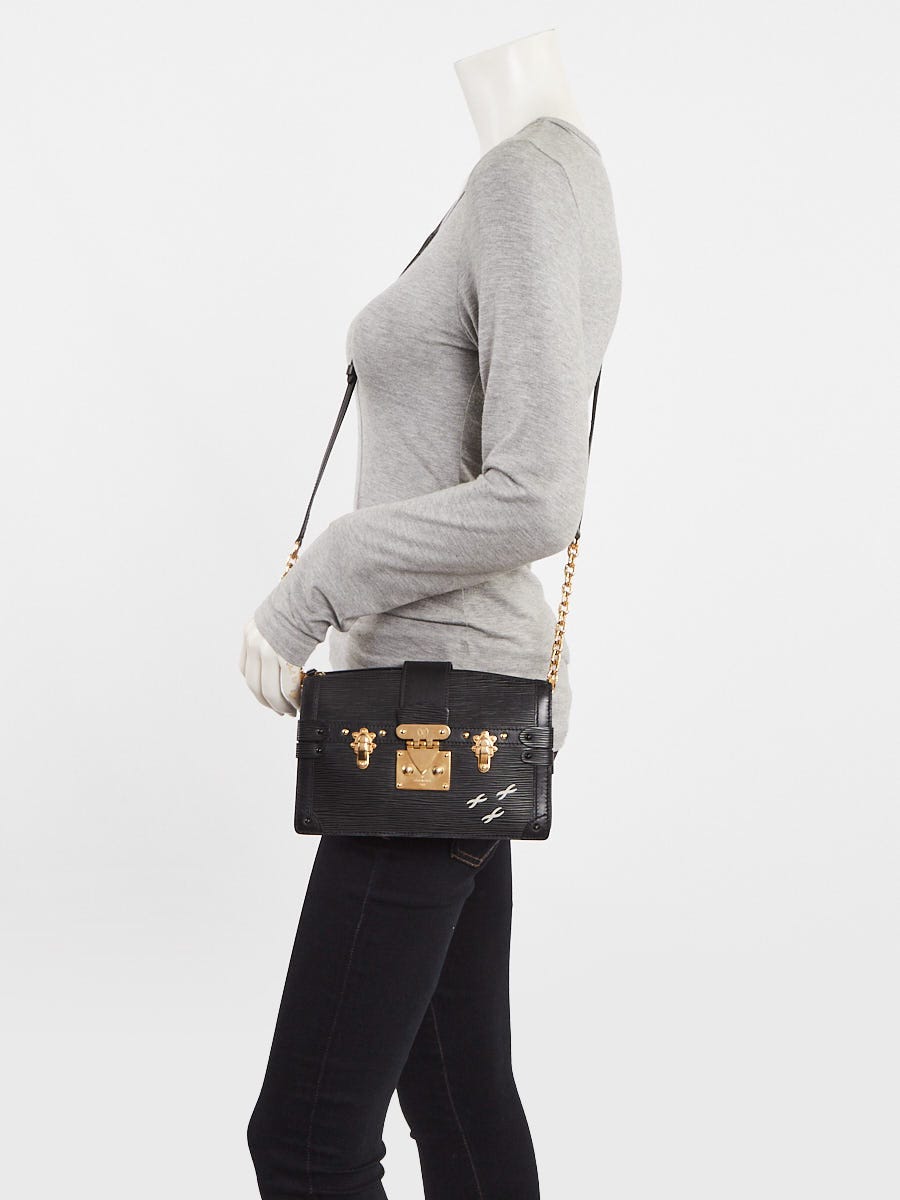 Louis Vuitton Black Epi Leather Trunk Clutch Bag