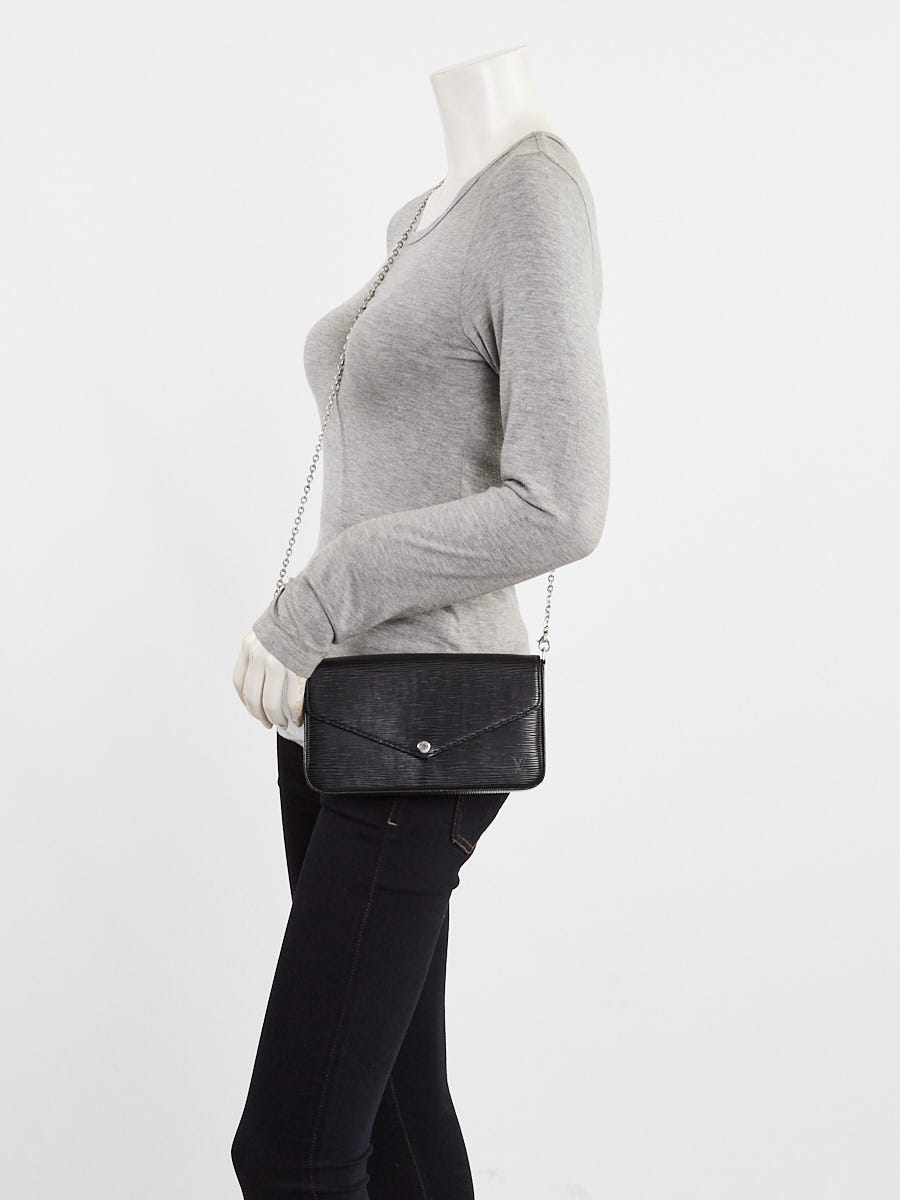 Louis Vuitton Black Epi Leather Felicie Pochette Bag