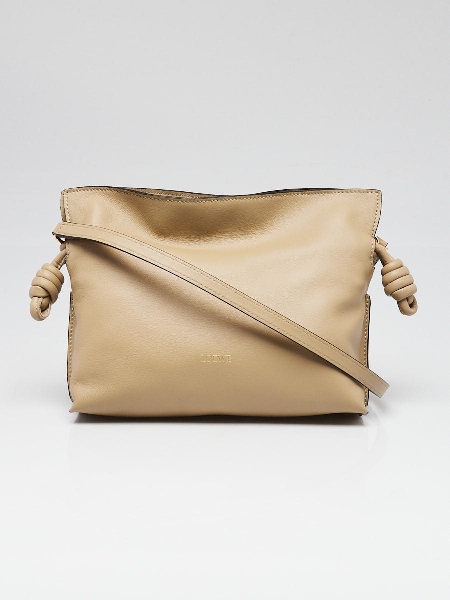 Loewe Clay Green Nappa Calfskin Leather Mini Flamenco Clutch Bag