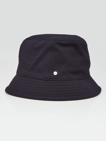 Hermes Navy Blue Fabric Bucket Hat Size 57