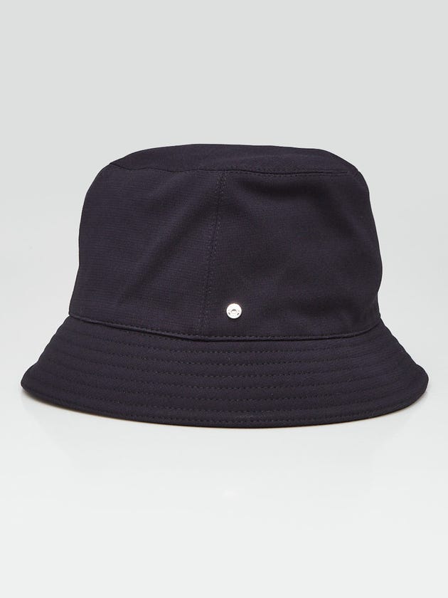 Hermes Navy Blue Fabric Bucket Hat Size 57
