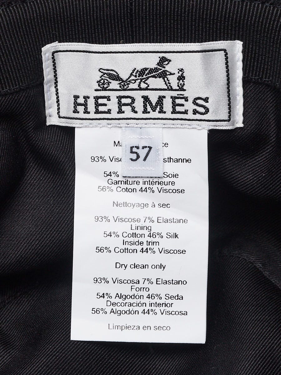 Hermes Navy Blue Fabric Bucket Hat Size 57