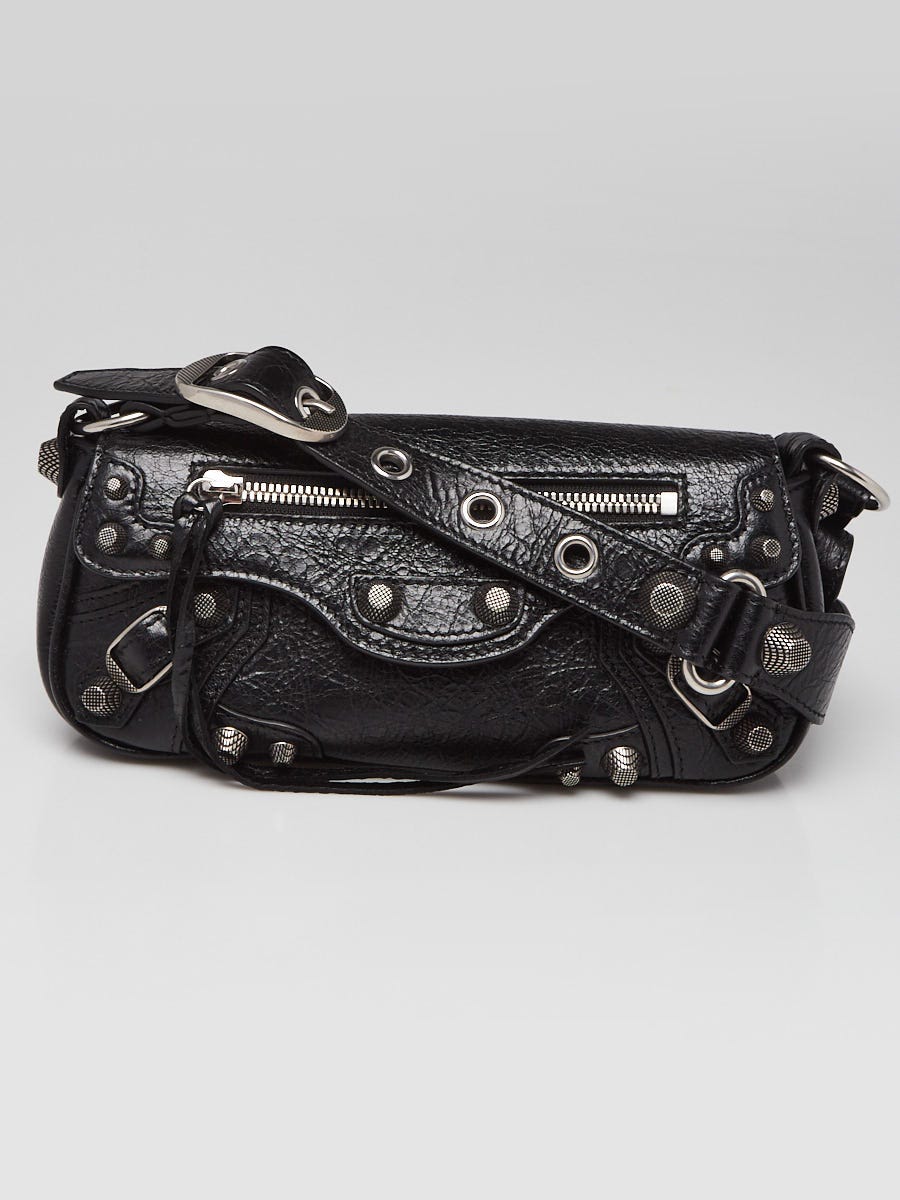 Balenciaga Black Lambskin Leather Le Cagole Sling Bag