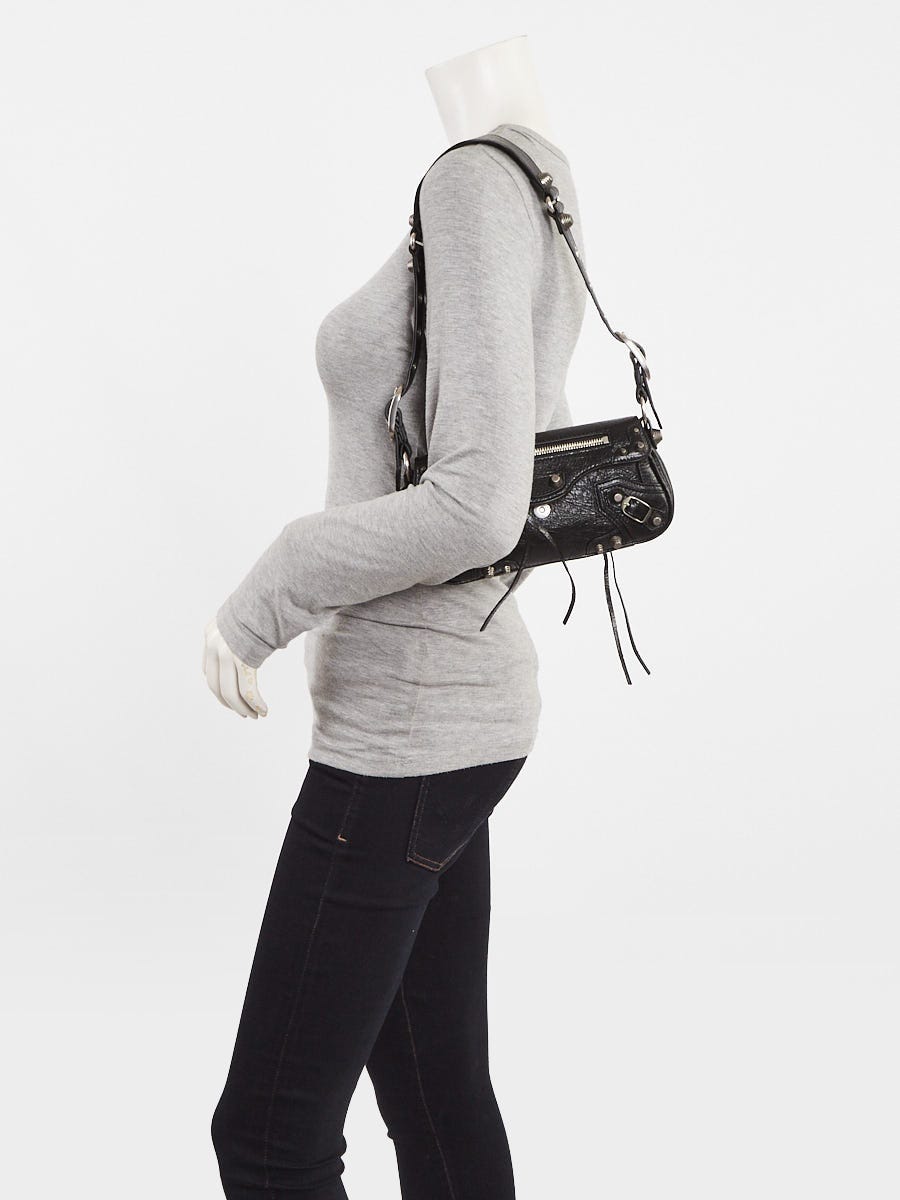 Balenciaga Black Lambskin Leather Le Cagole Sling Bag